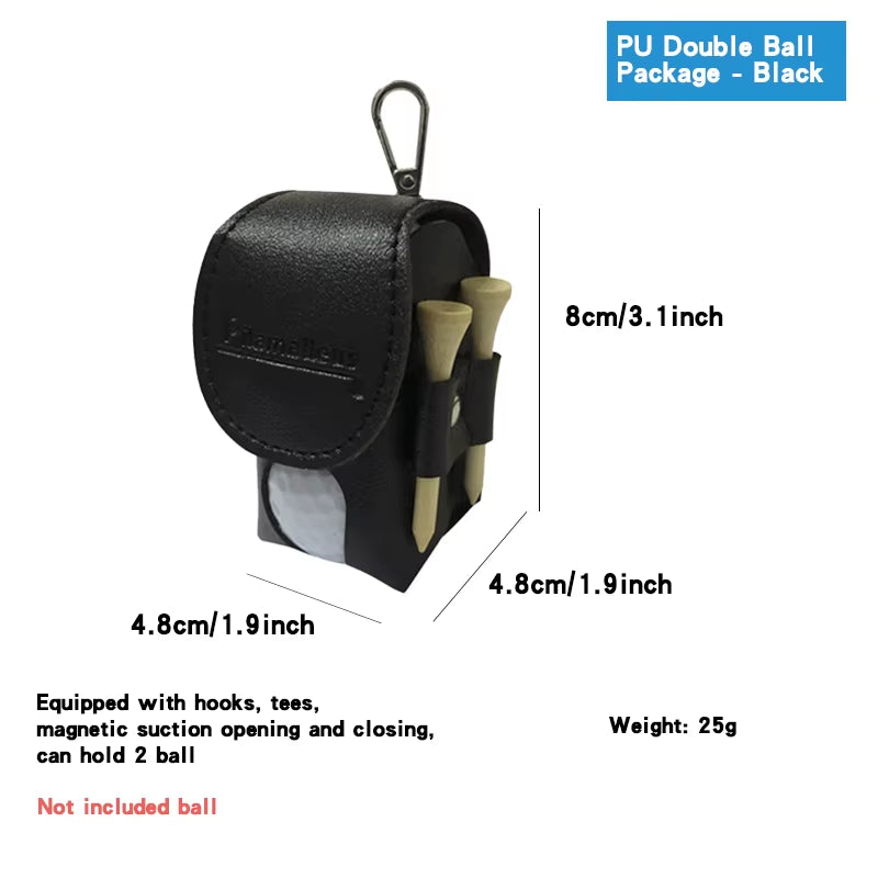 Golf Small Waist Bag Golf Ball Bag Mini Skull Head Smiling Face Multiple Style Golf Double Ball Bag Golf Outdoor Sports Ball Bag