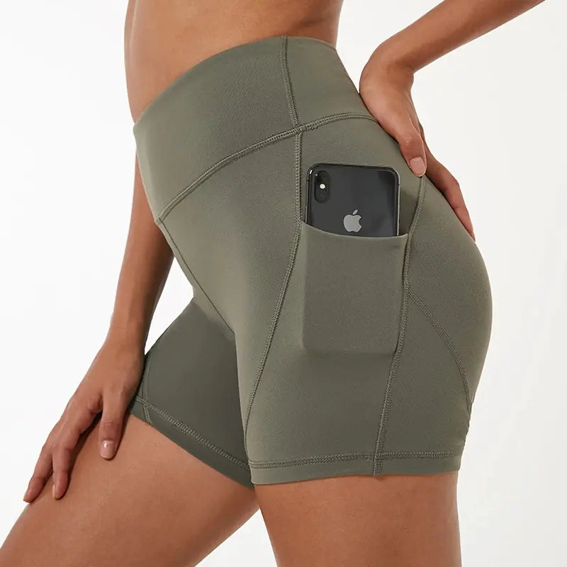 Quick-Dry High-Waist Sport Shorts and Yoga Pants