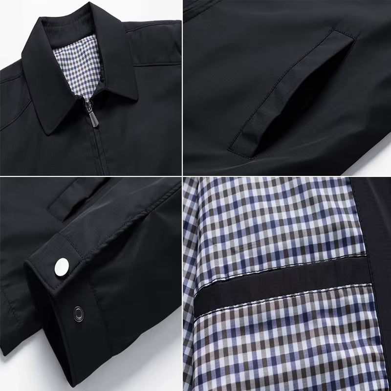 Spring Men'S Lightweight Jackets Fashion Lapel Business Jackets for Men Outdoor Windbreaker Golf Wear Bomber Coats Men Clothing