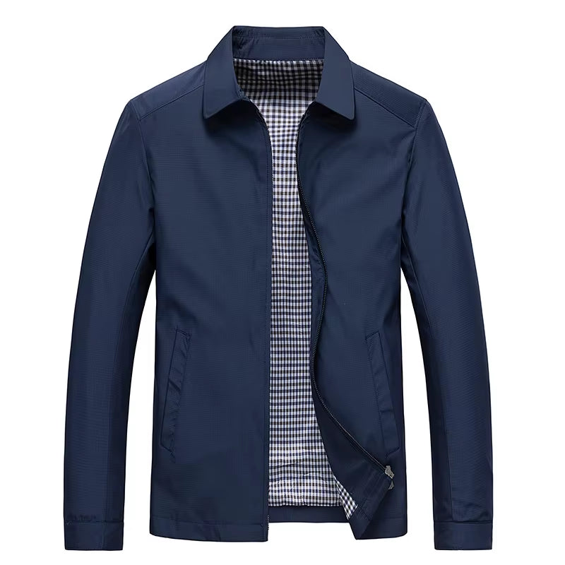 Spring Men'S Lightweight Jackets Fashion Lapel Business Jackets for Men Outdoor Windbreaker Golf Wear Bomber Coats Men Clothing
