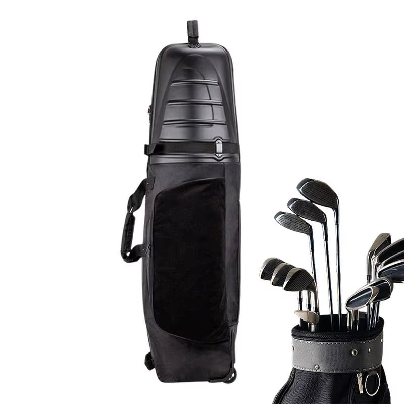 Golf Aviation Bag Cover with Wheels Hard Shell Golf Standard Bag Protective Cover Golf Club Storage Package for Golf Supplies