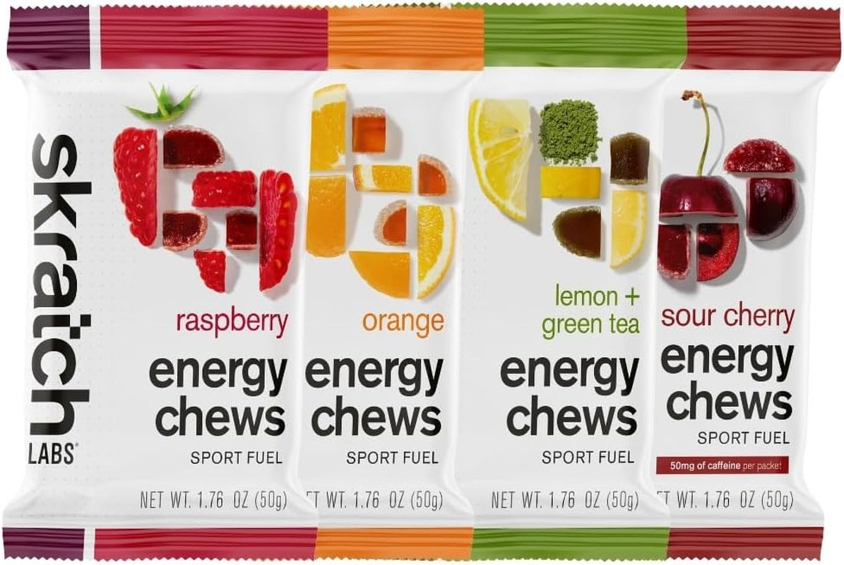 Energy Chews | Energy Gummies for Running, Cycling, and Sports Preformance | Energy Gel Alternative | Variety Pack (10 Pack) | Gluten Free, Vegan