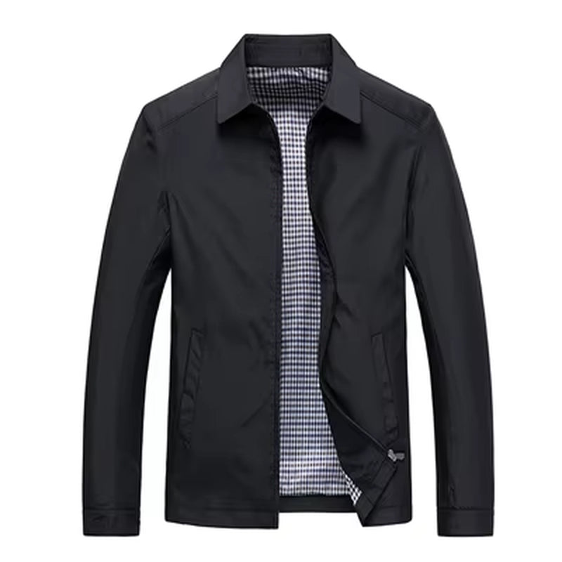 Spring Men'S Lightweight Jackets Fashion Lapel Business Jackets for Men Outdoor Windbreaker Golf Wear Bomber Coats Men Clothing