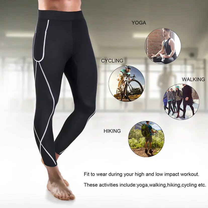 Hot Shapers Men's Neoprene Sweat Pants for Shaping
