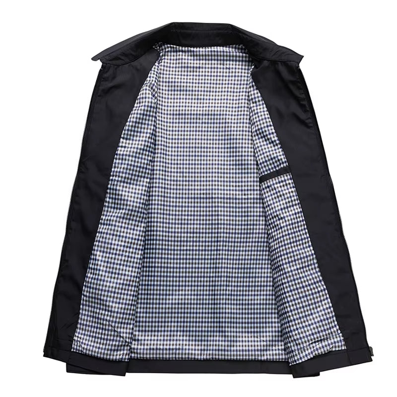 Spring Men'S Lightweight Jackets Fashion Lapel Business Jackets for Men Outdoor Windbreaker Golf Wear Bomber Coats Men Clothing