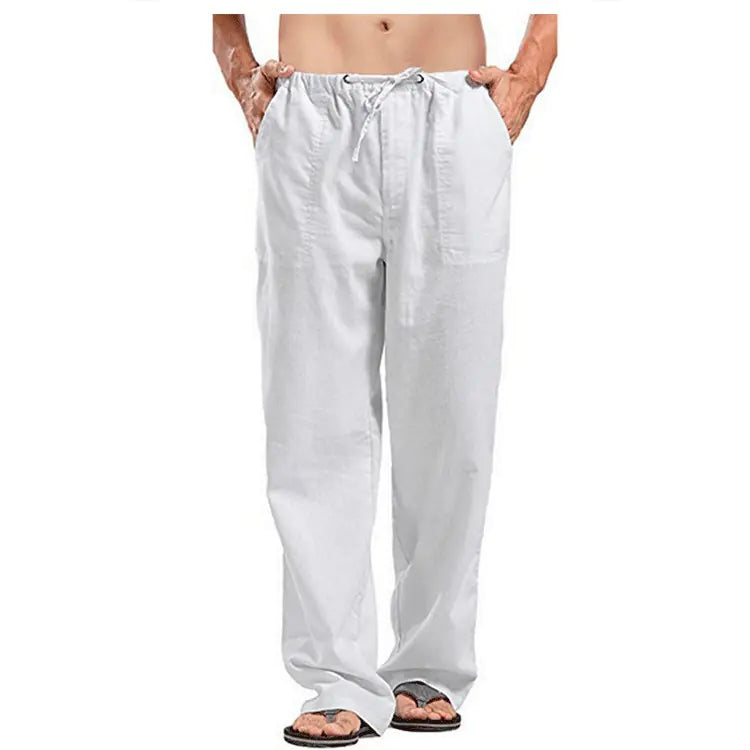 Men's Large Size Breathable Sweat-Absorbing Wide-Leg Pants