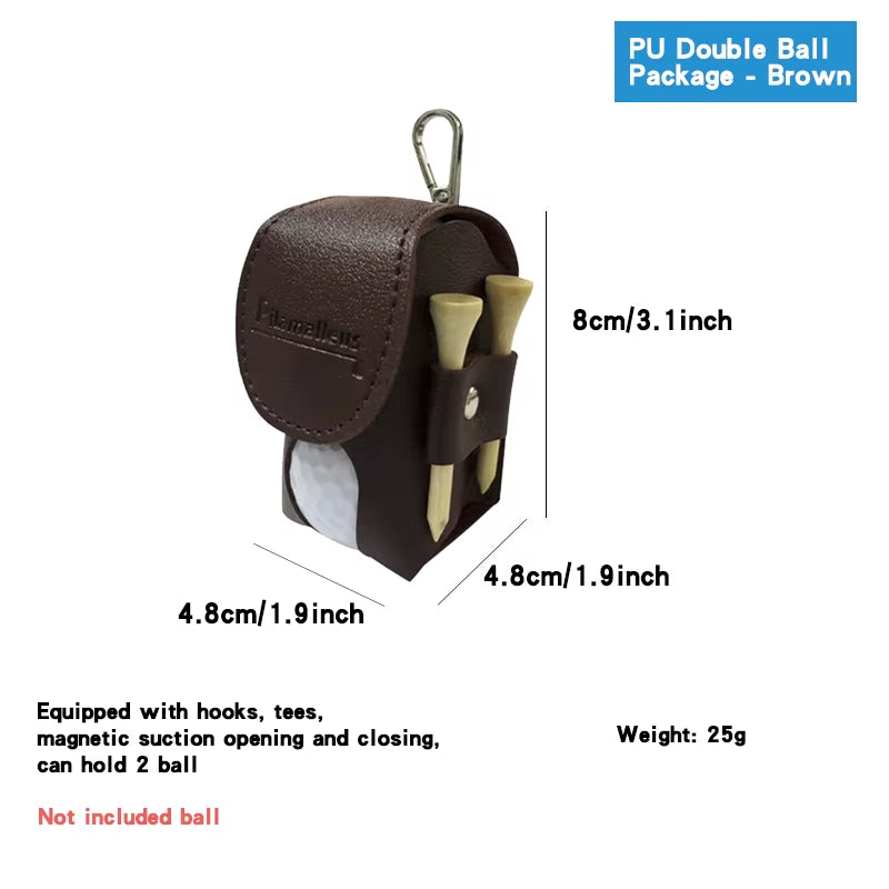 Golf Small Waist Bag Golf Ball Bag Mini Skull Head Smiling Face Multiple Style Golf Double Ball Bag Golf Outdoor Sports Ball Bag