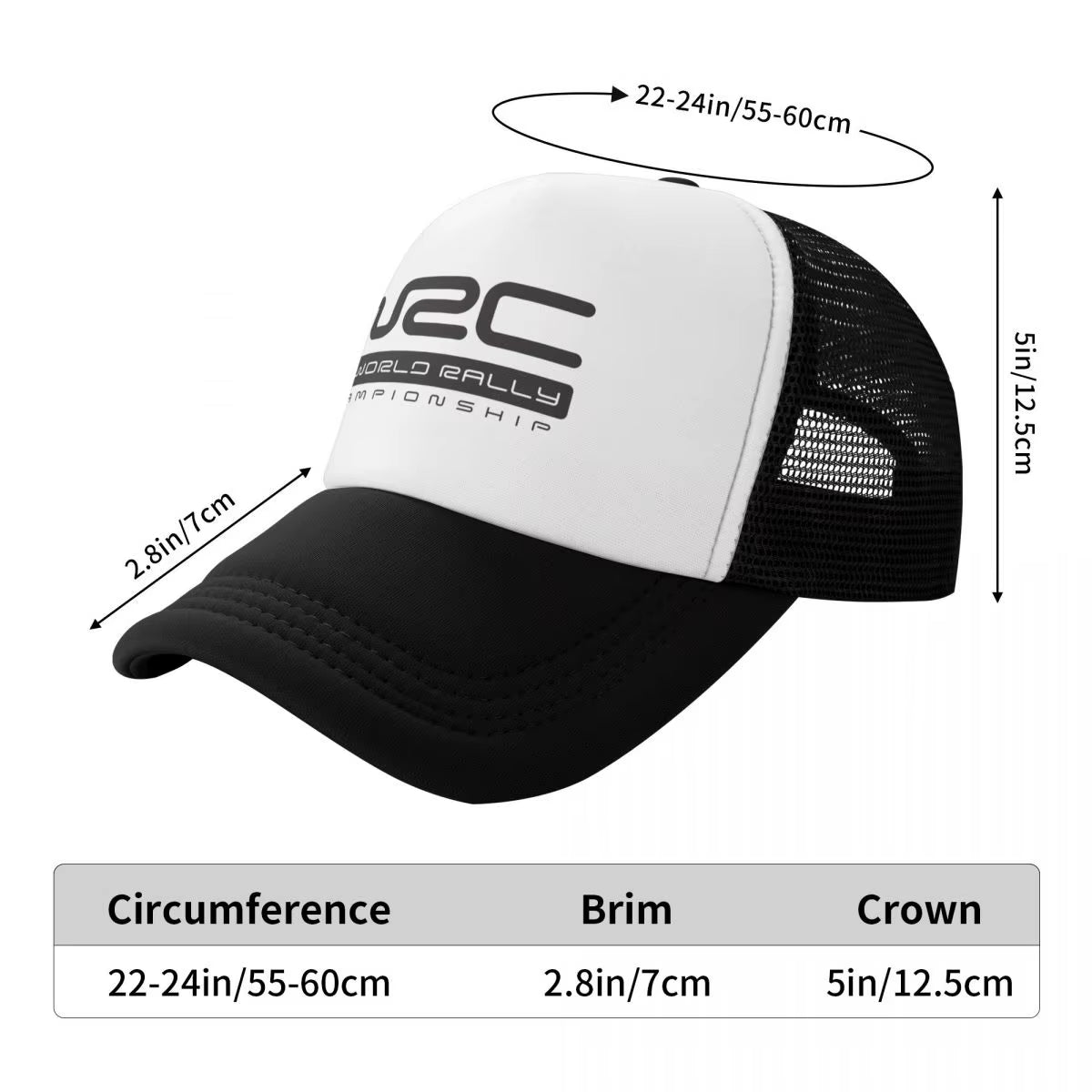 WRC World Rally Championship Logo Black Baseball Cap Gentleman Hat Birthday Golf Wear Derby Hat Caps Women Men'S