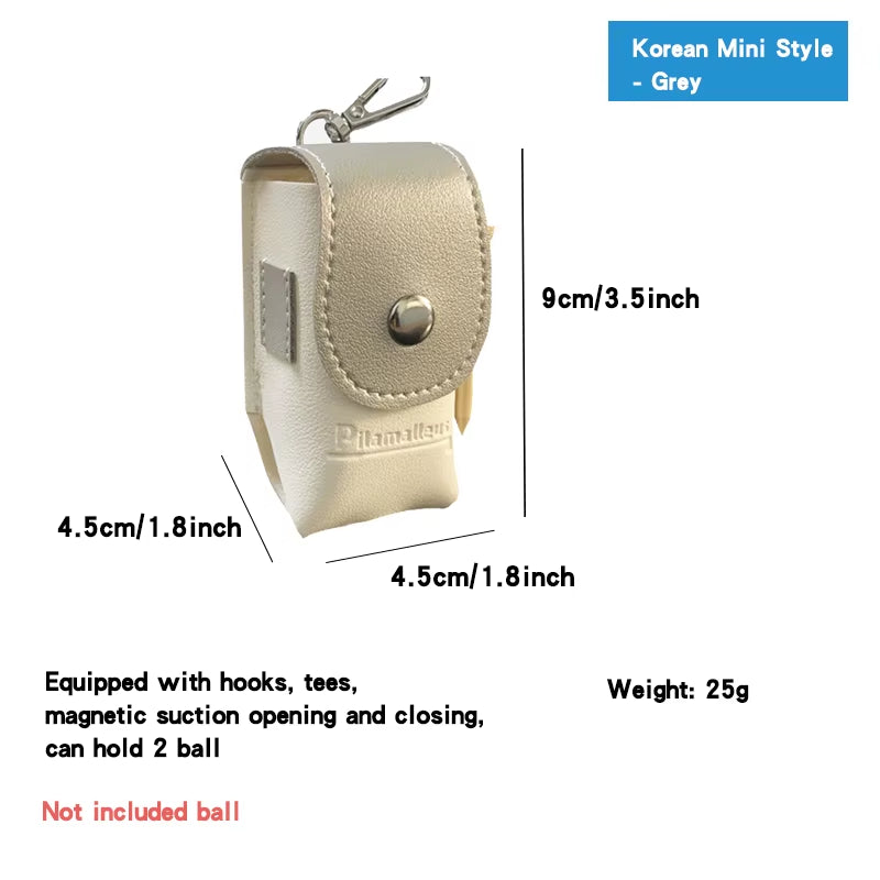 Golf Small Waist Bag Golf Ball Bag Mini Skull Head Smiling Face Multiple Style Golf Double Ball Bag Golf Outdoor Sports Ball Bag