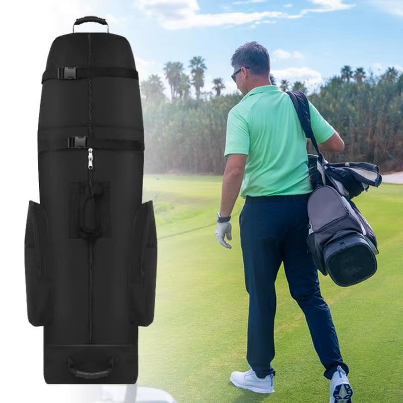 Golf Club Bag for Flying Golf Putters Carry Bag for Traveling Wear-Resistant Large Capacity Zipper Airline Golf Bag with Wheels