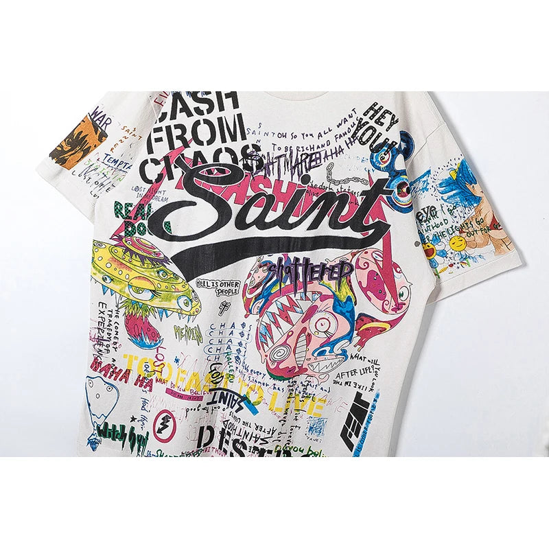 SAINT MICHAEL Vintage Wash Short Sleeve T-shirts