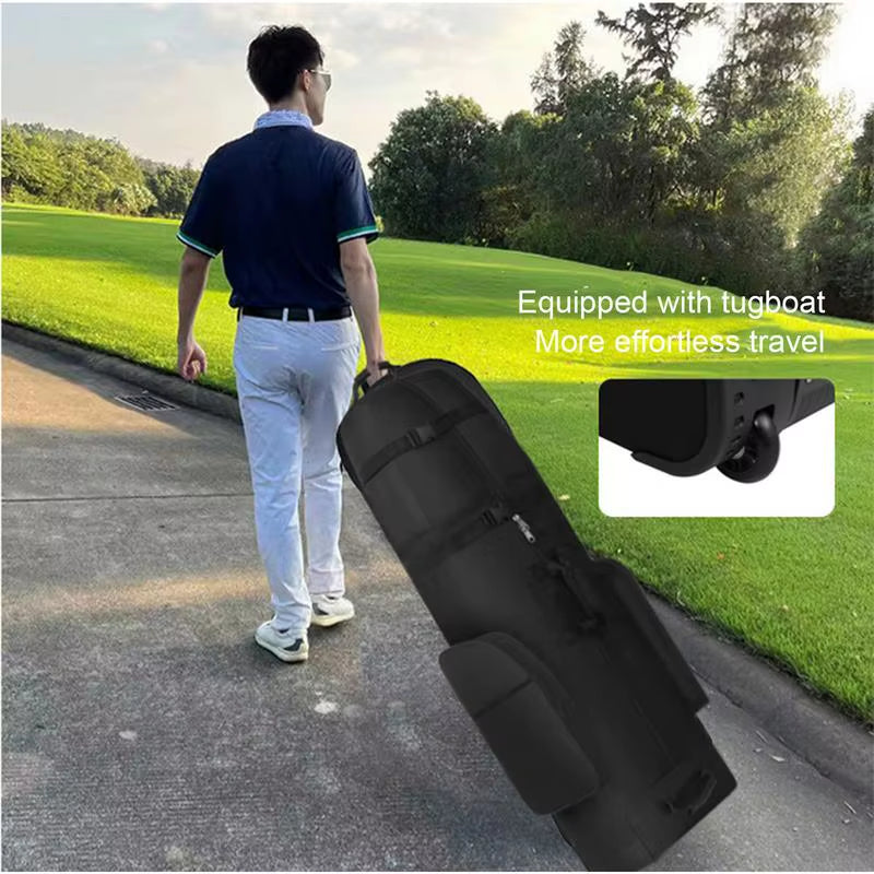 Golf Club Bag for Flying Golf Putters Carry Bag for Traveling Wear-Resistant Large Capacity Zipper Airline Golf Bag with Wheels