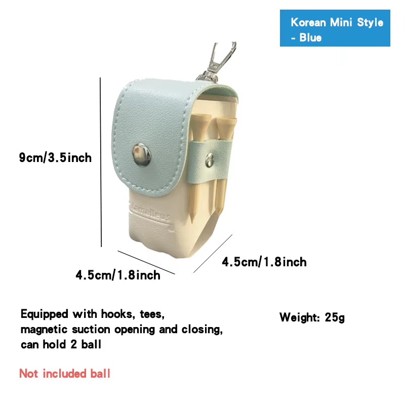 Golf Small Waist Bag Golf Ball Bag Mini Skull Head Smiling Face Multiple Style Golf Double Ball Bag Golf Outdoor Sports Ball Bag