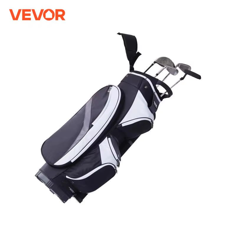 VEVOR Golf Cart Bag 36” Multiple Pockets Premium Nylon Cart Bag Durable Golf Bags for Men Women Black Color-Block 5.7Lbs / 2.6Kg