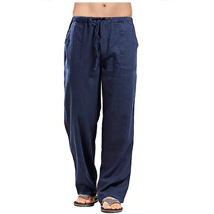 Men's Large Size Breathable Sweat-Absorbing Wide-Leg Pants