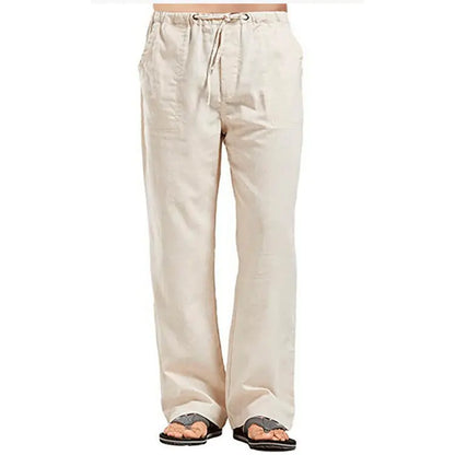 Men's Large Size Breathable Sweat-Absorbing Wide-Leg Pants