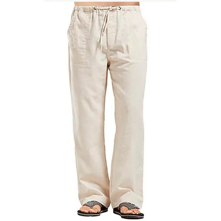 Men's Large Size Breathable Sweat-Absorbing Wide-Leg Pants