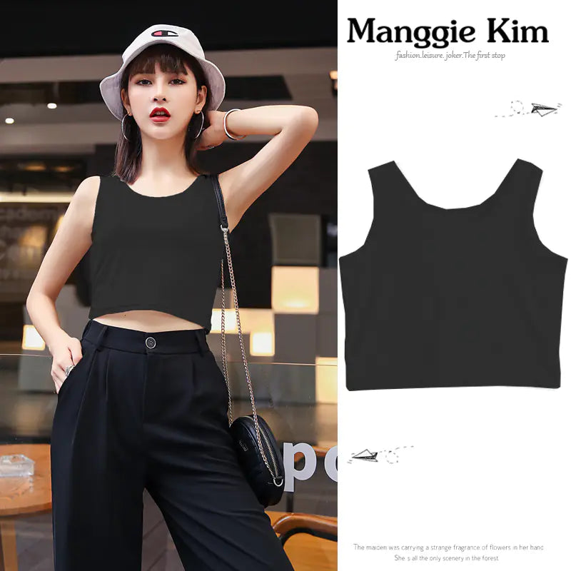 Summer Crop Top Sexy Sleeveless Yoga Tank for Women