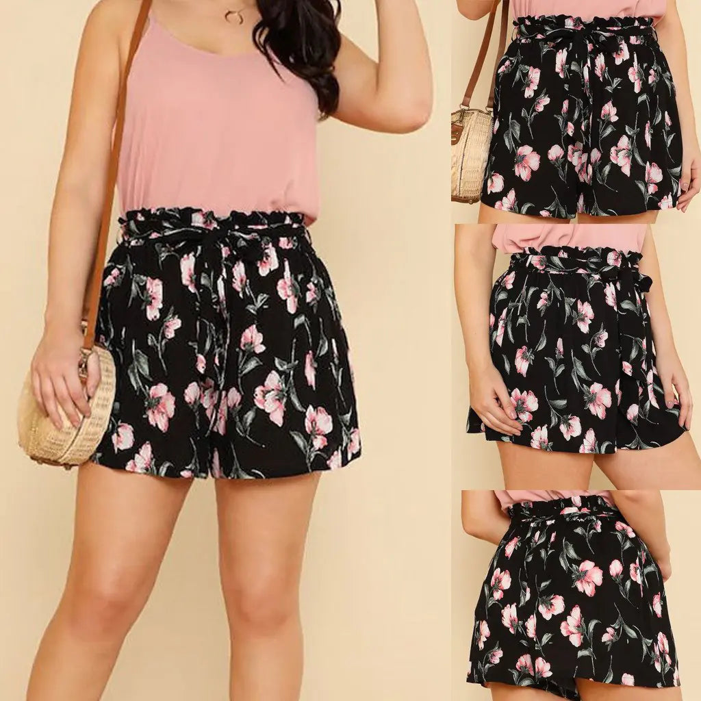Printed Wide-Leg Shorts for Women