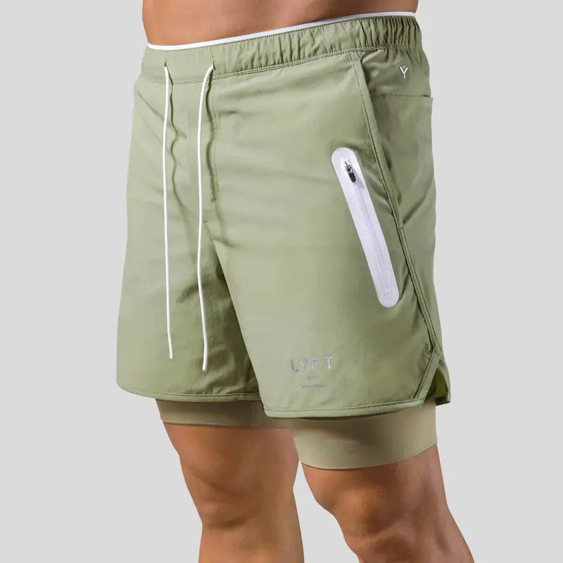 Summer LYFT Men's Sport Casual Layered Basketball Shorts