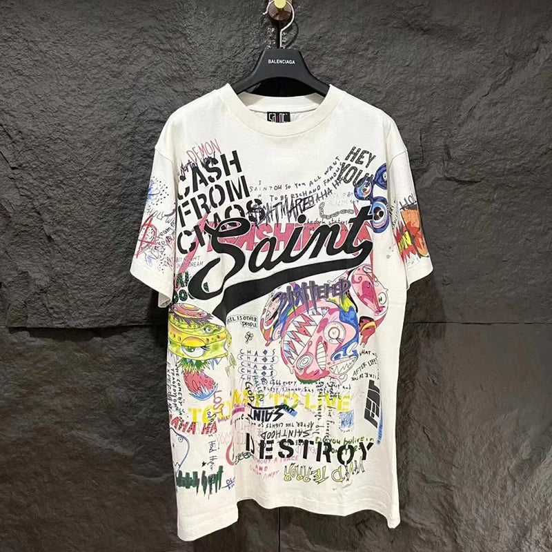 SAINT MICHAEL Vintage Wash Short Sleeve T-shirts