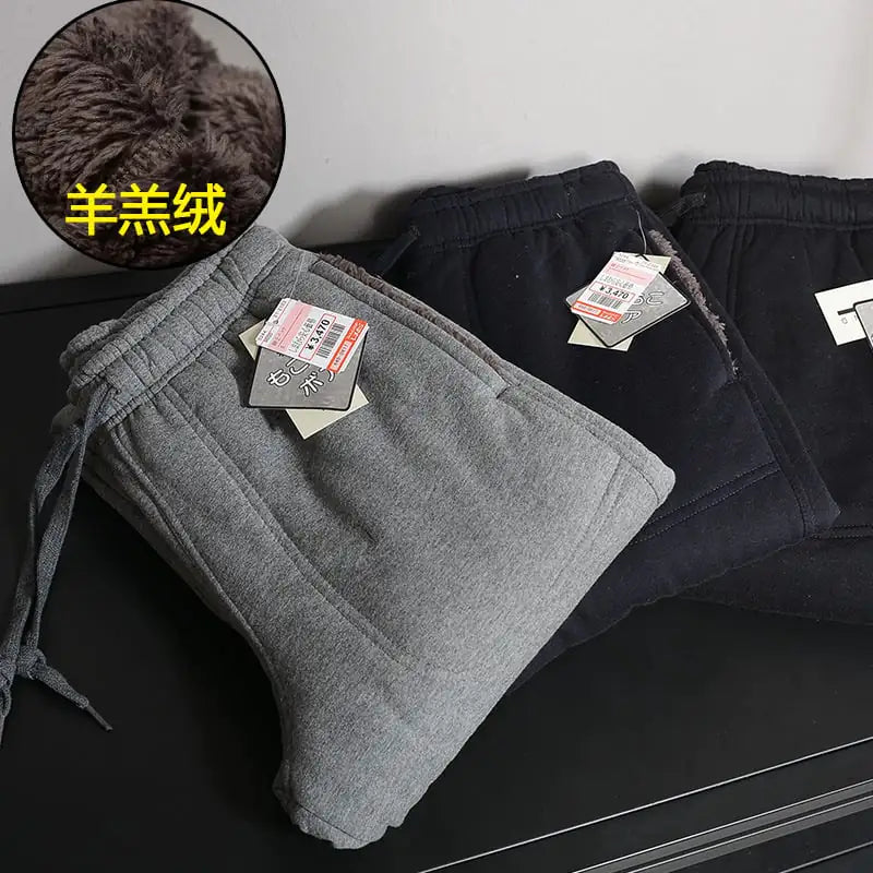 Men's Thick Lamb Velvet Winter Sweat Pants