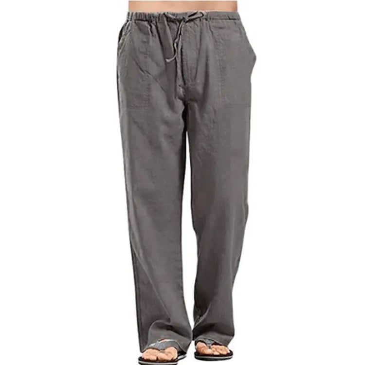 Men's Large Size Breathable Sweat-Absorbing Wide-Leg Pants