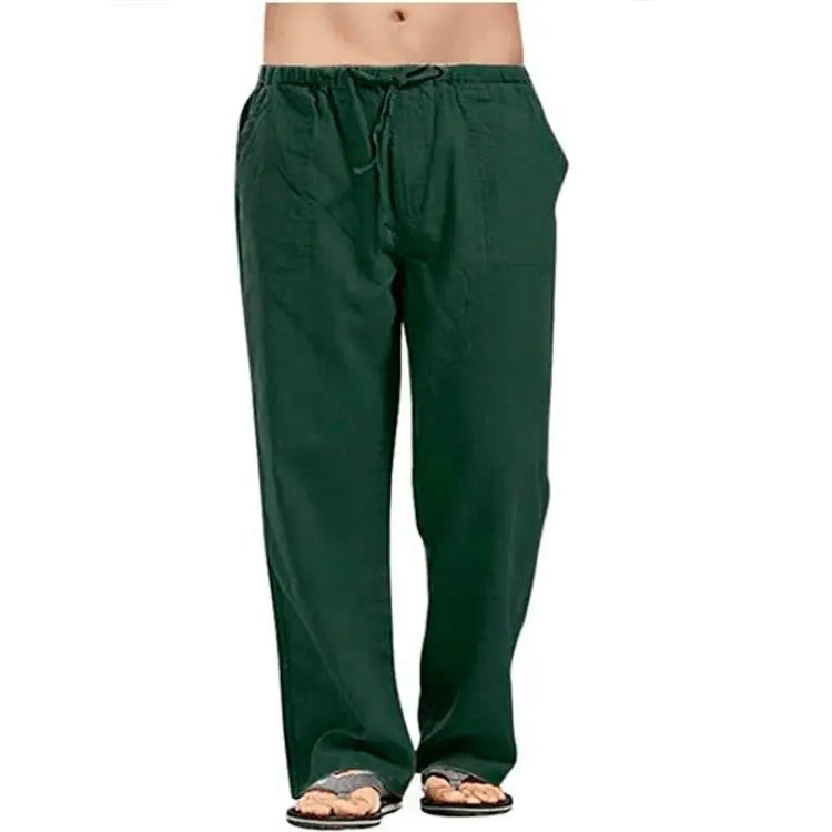 Men's Large Size Breathable Sweat-Absorbing Wide-Leg Pants