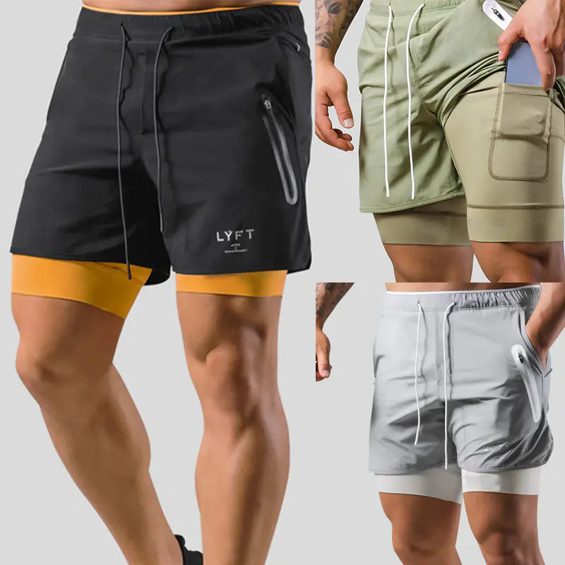 Summer LYFT Men's Sport Casual Layered Basketball Shorts