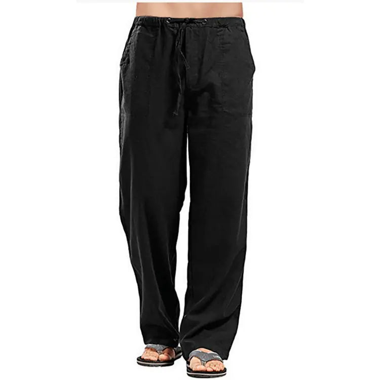 Men's Large Size Breathable Sweat-Absorbing Wide-Leg Pants