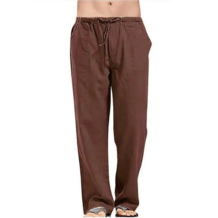 Men's Large Size Breathable Sweat-Absorbing Wide-Leg Pants