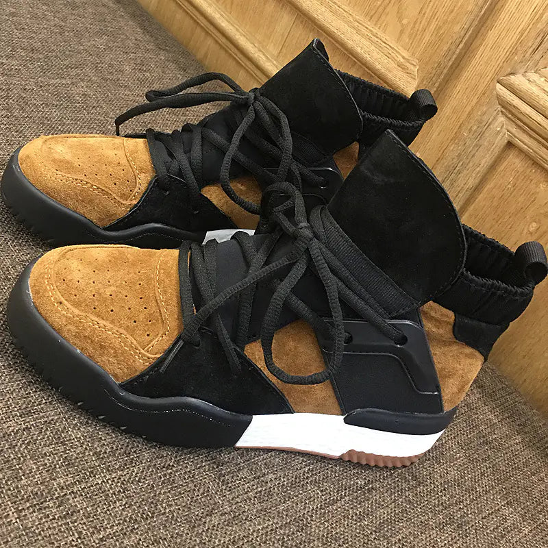 High-Top Leather Sports Casual Shoes for Women