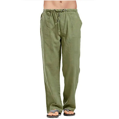 Men's Large Size Breathable Sweat-Absorbing Wide-Leg Pants