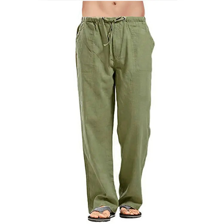Men's Large Size Breathable Sweat-Absorbing Wide-Leg Pants