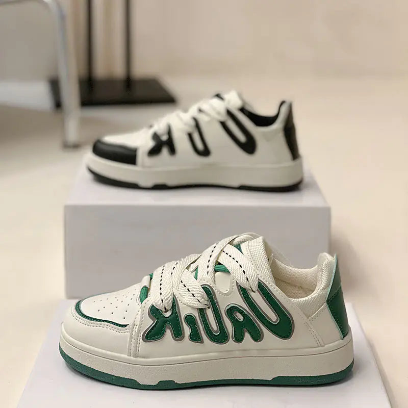 Casual Sports Shoes for Women with Letter Stitching