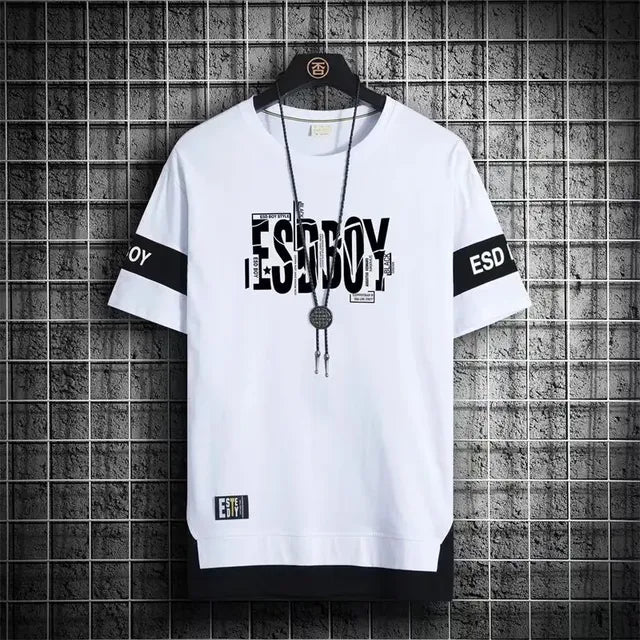 Men's Summer Short Sleeve Graphic T-Shirts (Japan Fashion)
