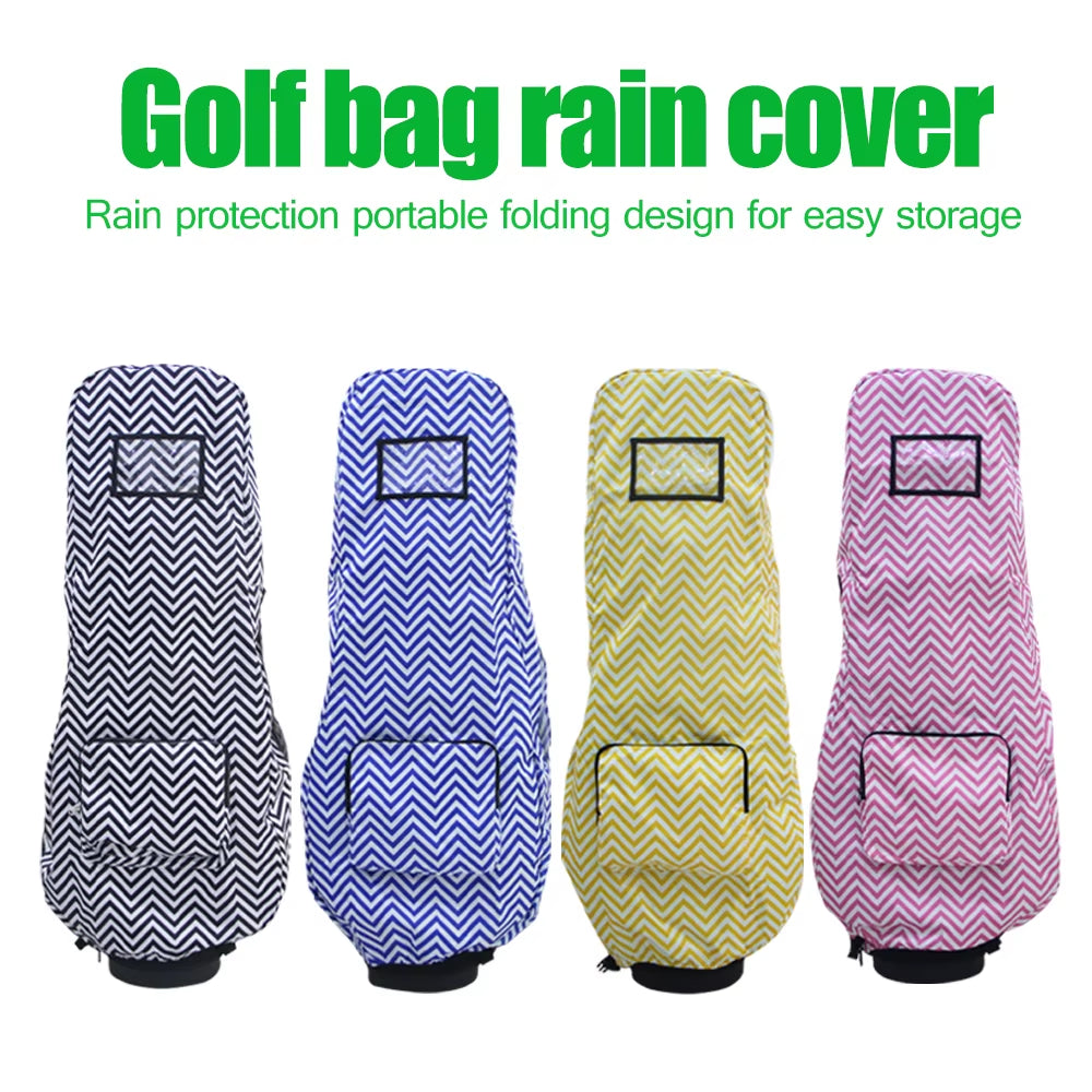 Waterproof Golf Bag Rain Protection Cover, Rain Cover with Hood for Golf Bag, Golf Push Carts, Golf Club