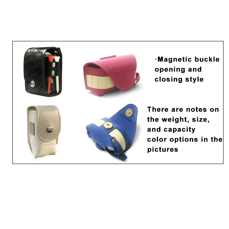 Golf Small Waist Bag Golf Ball Bag Mini Skull Head Smiling Face Multiple Style Golf Double Ball Bag Golf Outdoor Sports Ball Bag