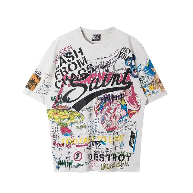 SAINT MICHAEL Vintage Wash Short Sleeve T-shirts