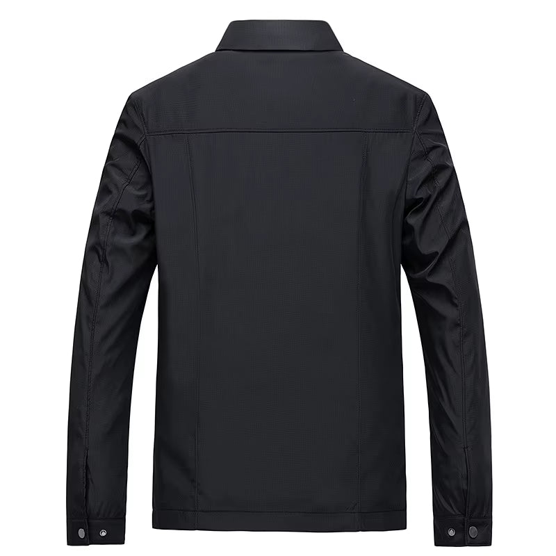 Spring Men'S Lightweight Jackets Fashion Lapel Business Jackets for Men Outdoor Windbreaker Golf Wear Bomber Coats Men Clothing