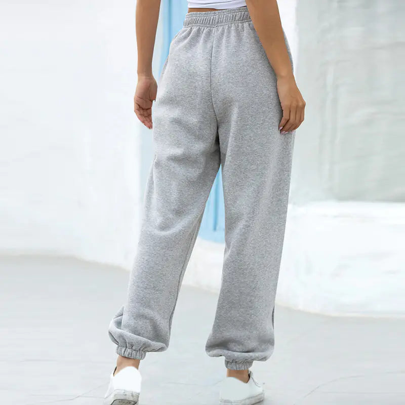 Gray Wide Leg Sweatpants for Women - Baggy Joggers