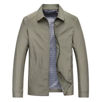 Spring Men'S Lightweight Jackets Fashion Lapel Business Jackets for Men Outdoor Windbreaker Golf Wear Bomber Coats Men Clothing
