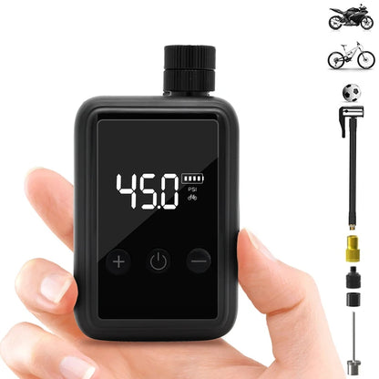 Bike Pump Electric Mini Portable Bicycle Pump with Digital PSI Pressure Gauge Motocycle MTB Road Bike Tire Inflator