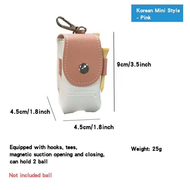 Golf Small Waist Bag Golf Ball Bag Mini Skull Head Smiling Face Multiple Style Golf Double Ball Bag Golf Outdoor Sports Ball Bag