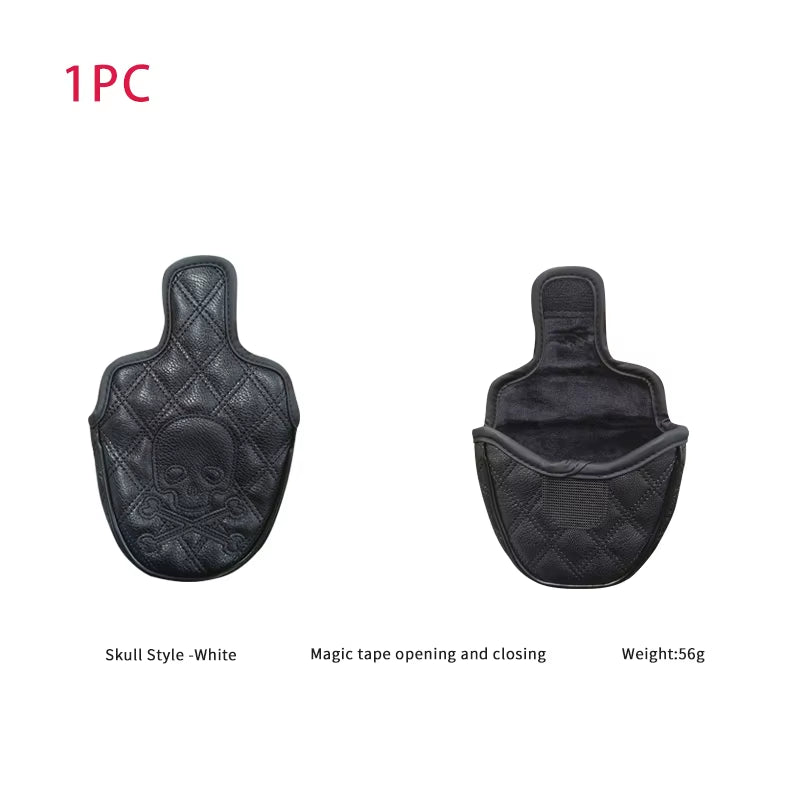Golf Wood Cover Skull for Driver Fairway Hybrid Waterproof Protector Set PU Leather Soft Durable Golf Club Covers