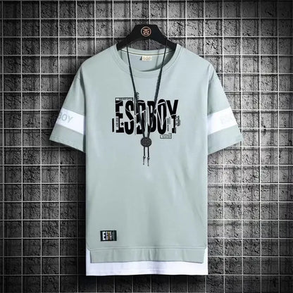 Men's Summer Short Sleeve Graphic T-Shirts (Japan Fashion)