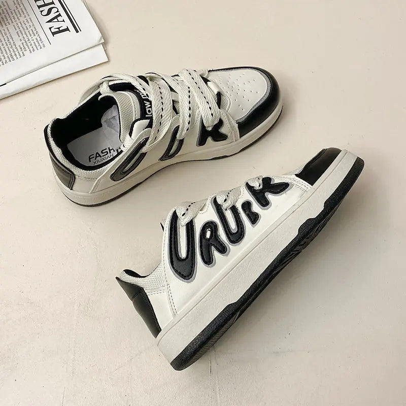 Casual Sports Shoes for Women with Letter Stitching