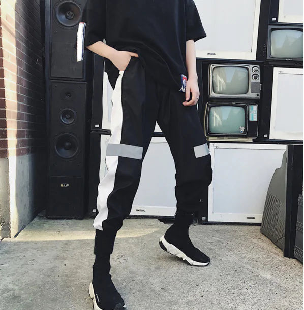Reflective Joggers for Men - Trendy Hip Hop Style