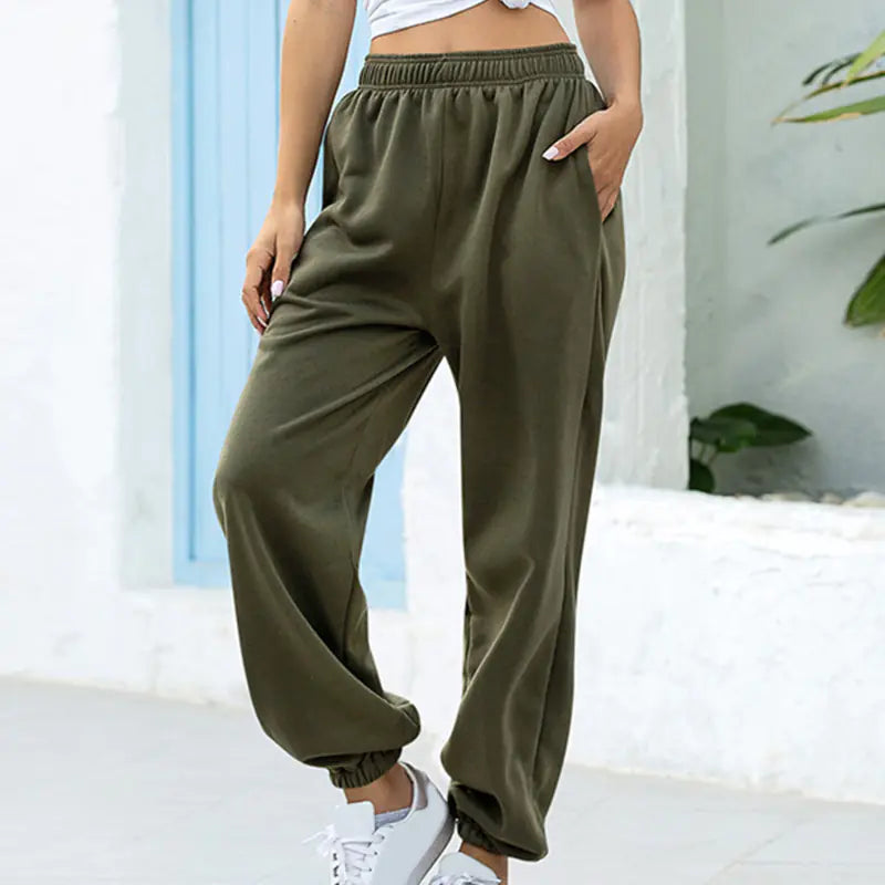 Gray Wide Leg Sweatpants for Women - Baggy Joggers