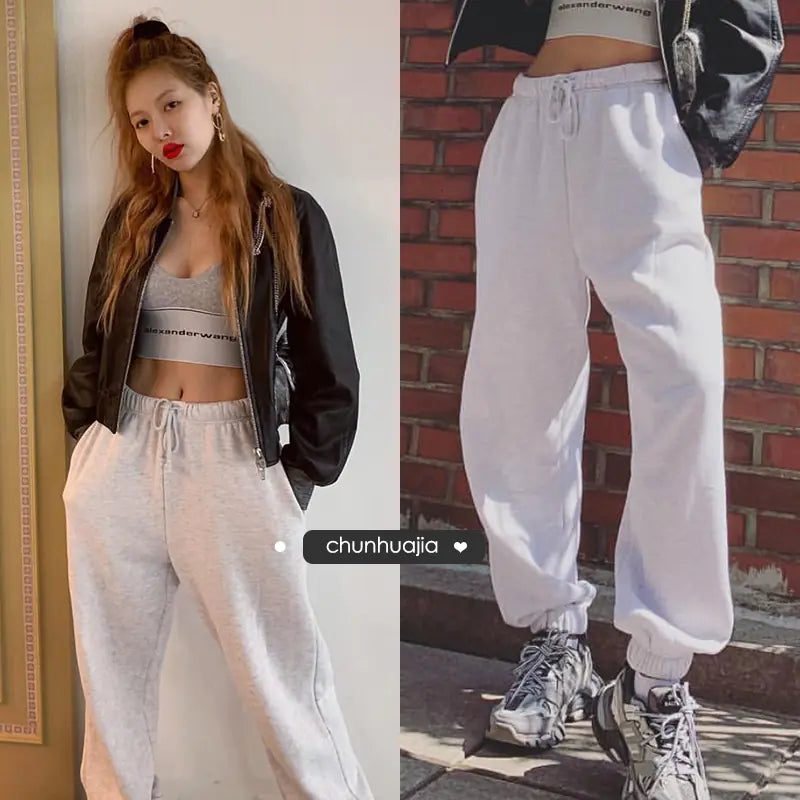 High-Waisted Loose Fit Hip-Hop Joggers for Women